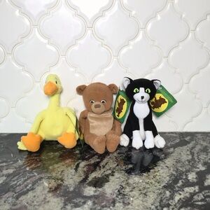 Vintage Maurice Sendak's Little Bear Cat Duck Plush Beanie Toys   New With Tags